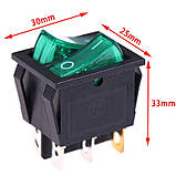 Кнопка подвійна шести контактна зелена GAV 157G, фото 5