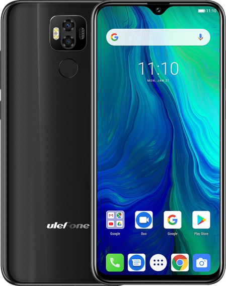 Смартфон Ulefone Power 6 Black 4/64 Gb, NFC, 4G, 6350 mAh, Android 9.0, 16 Mpx, Дисплей 6.3"