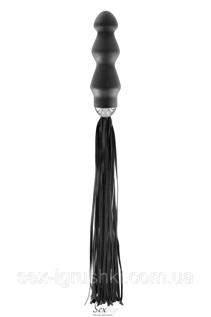 Флогер з ручкою - анальним плагом Fetish Tentation Whip with Plug Handle SO4045