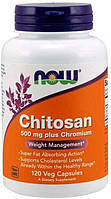 Хітозан із хромом нау фудс Now Foods Chitosan 500mg 120 капсул