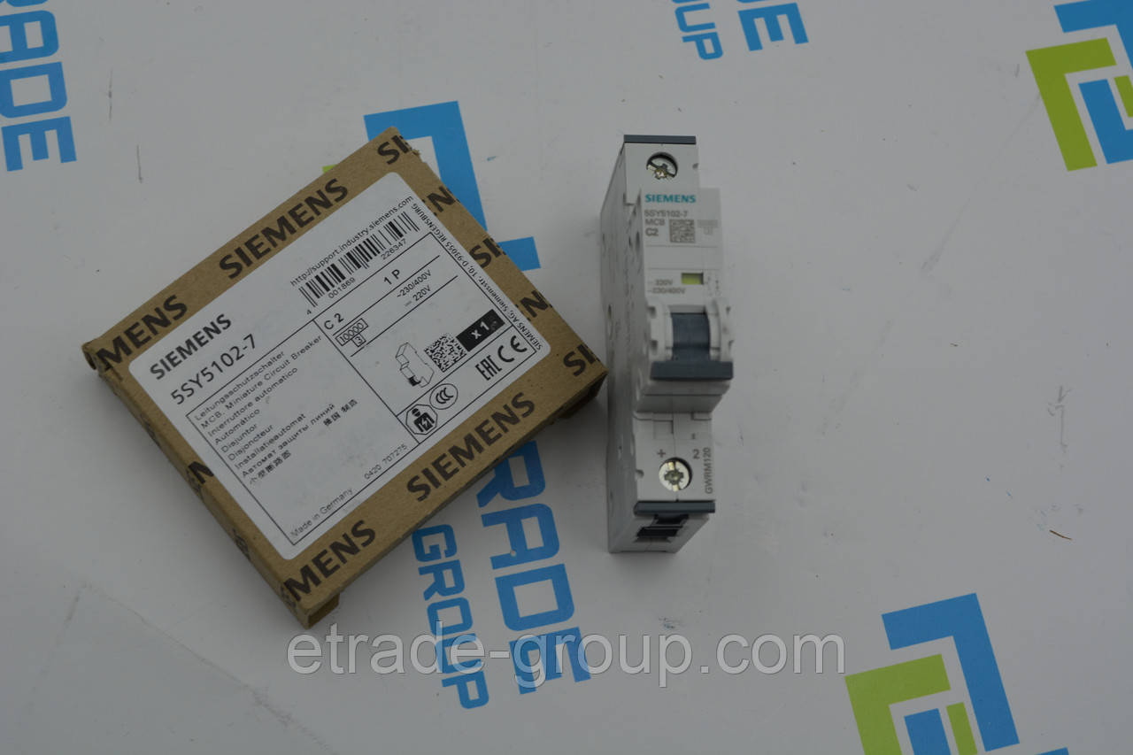 Вимикач автоматичний Siemens 5SY5102-7, фото 1
