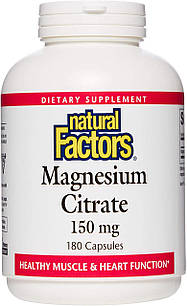 Магній цитрат Natural Factors Magnesium Citrate 150 mg 180 капсул