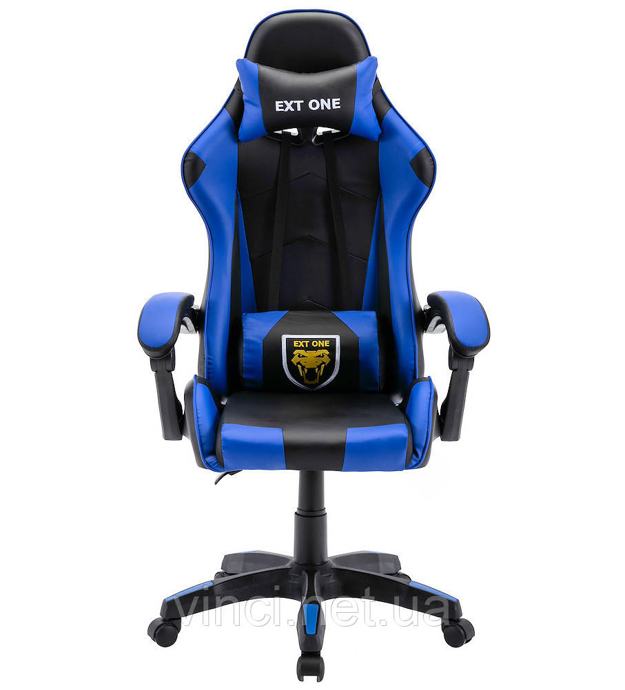 Компютерне крісло EXT ONE СИНЄ Геймерське крісло Офісне крісло Стул офисный компьютерный Кресло игровое ПОЛЬША, фото 1