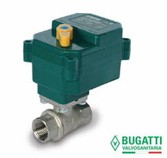 Крани кульові Bugatti (Італія) з електроприводом 220В і 12В