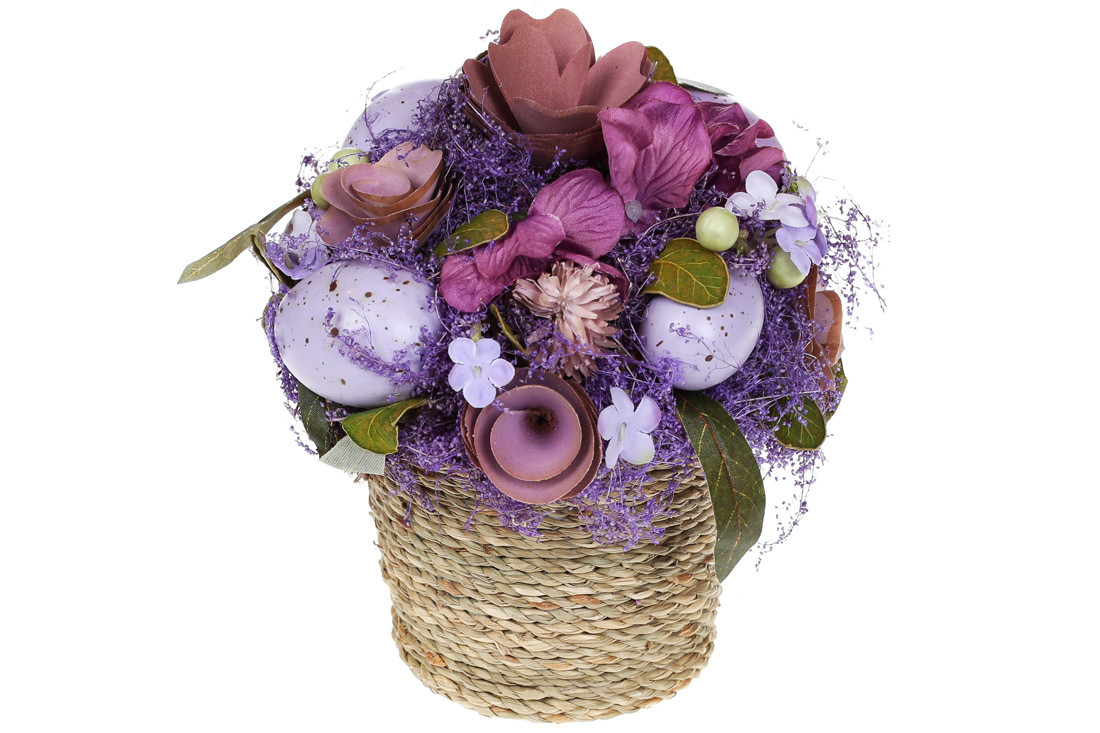 Декор великодній Букет, 19см, колір - лаванда - 4 шт УПАКОВКА ТОВАР ВІД ВИРОБНИКА