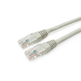 Литий патч-корд RJ-45 (8Р8С) UTP 4P Cat.5Е ССА сірий Tcom 5м