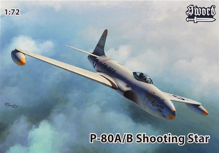 Пластикова модель 1/72 Sword 72106 американськи реактивний винищувач Lockheed P-80A/B, фото 1