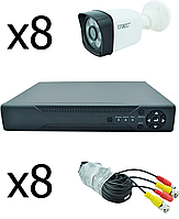Набор камер видеонаблюдения UKC D001-8CH Full HD 8 камер