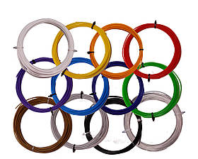 Набір 12 кольорів по 20 метрів PLA-филаменту (240 метрів)