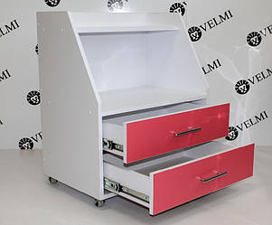 Візок косметологічний пересувний з 2 шухлядками тумба для косметологічних апаратів VM 910