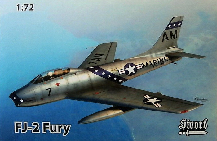 Пластикова модель 1/72 Sword 72107 американський палубний виннищувач North American FJ-2 Fury, фото 1