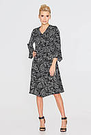 Платье женское черное принт 911-02