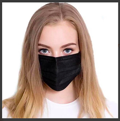 Медичні маски тришарові штамповані, одноразові маски для обличчя з затискачем для носа