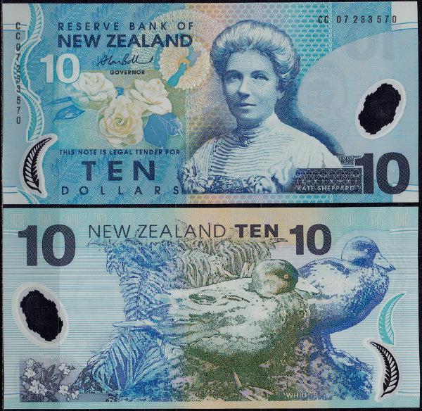 New Zealand, Нова Зеландія - 10 dollars / доларів 2013 UNC Pick 186c