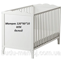 Матрац в дитяче ліжечко Люкс кокос - поролон - кокос 120*60*11 Білий тільки самовивіз