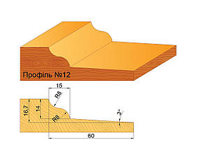 D160 Фільонка (твердий сплав ВК-15), Профіль№12
