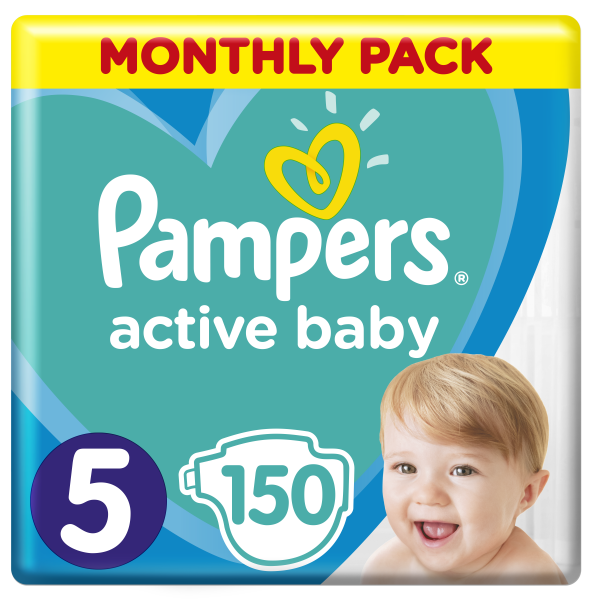 Підгузники дитячі Pampers Active Baby Junior 5 (11-18 кг) Mega Pack 150 шт