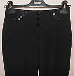 Чорні, завужені брюки з високою посадкою DAS Elit, фото 2