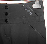 Чорні, завужені брюки з високою посадкою DAS Elit, фото 5