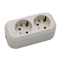 Розетка подвійна з\з (колодка) Светоприбор ST 3219