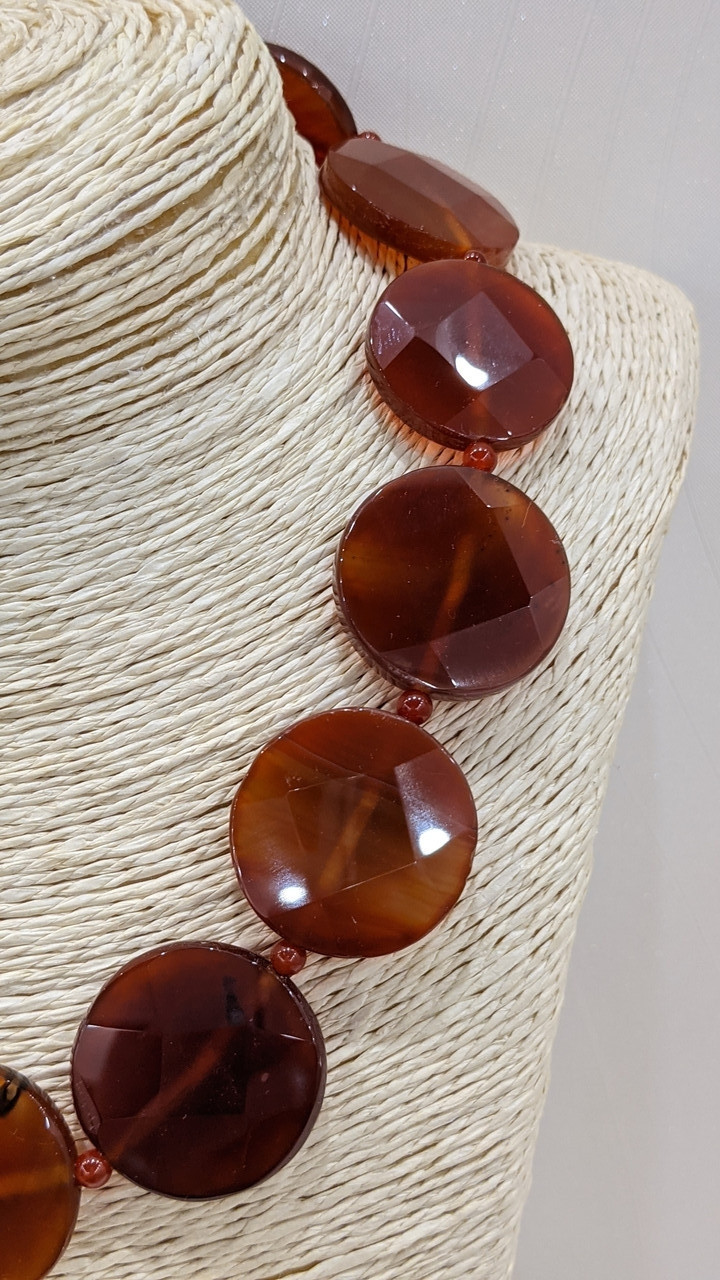 Кольє з натурального каменю Сердолик, фото 1