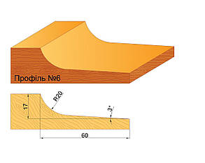 D160 Фільонка (бистроріжуча сталь марка Р6М5), Профіль№6