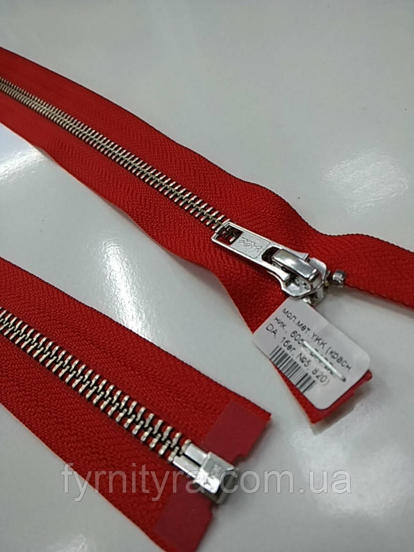 Метал YKK 60 cm 820 червона 1 біг No5 нікель DA