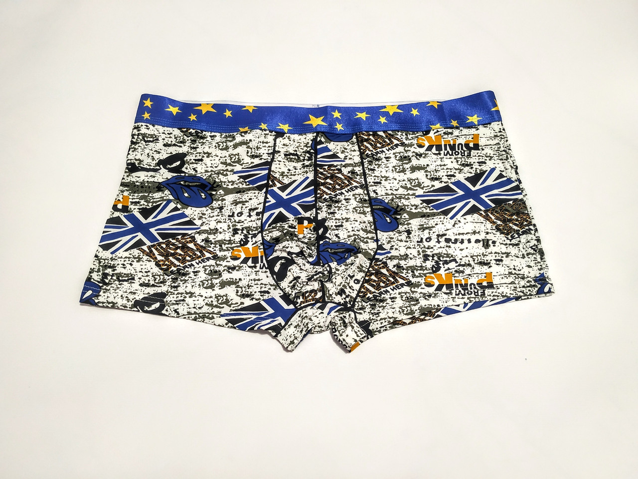 Труси чоловічі боксери шовкові прапор EURO розмір 50-52, фото 1