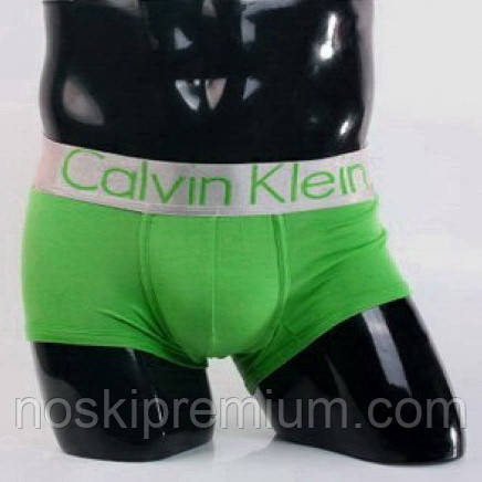 Трусы мужские боксеры хлопок Calvin Klein Steel, размер M (46-48), зелёные, 03244 - фото 1 - id-p670067022