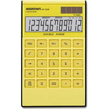 Калькулятор ASSISTANT AC-2326 yellow, шт