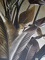 Обои виниловые на флизелине AS creation Metropolitan Stories 2 листья банана коричневые на золотистом