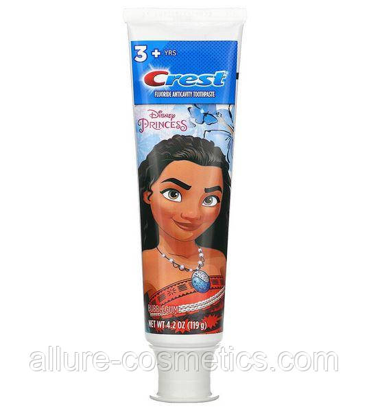 Дитяча зубна паста Crest Kids Fluoride Anticavity Toothpaste Disney Princess Moana Bubble Gum 119гр