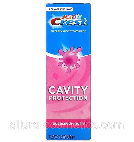 Дитяча зубна паста Crest Kids Fluoride Anticavity Toothpaste Bubblegum Rush 119гр