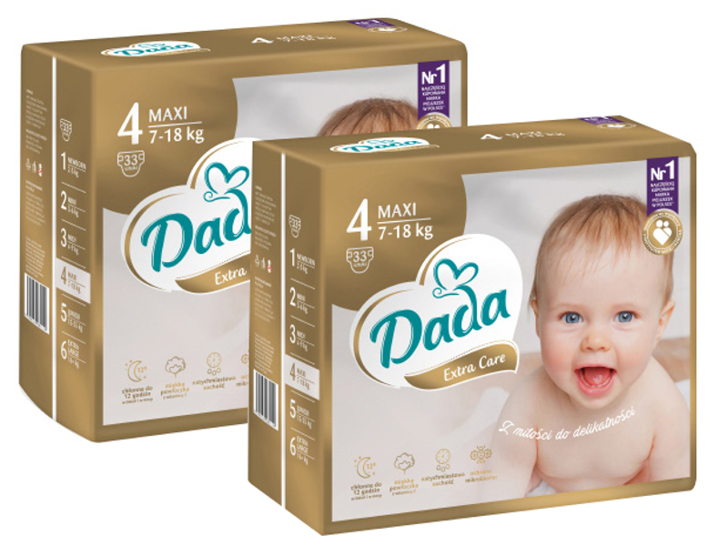 Підгузки Dada Extra Care 4 (7-18 кг) 66 шт, фото 1