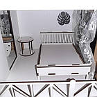 Дерев'яний ляльковий Будиночок мрії для ляльок, конструктор пазл із хдф для дітей з балконом та сходами, фото 2