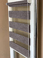 Тканинний ролет День-ніч Зебра / сірий