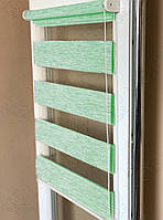 Тканинний ролет День-ніч Зебра / світло-зелений