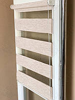 Тканинний ролет День-ніч Зебра / ваніль