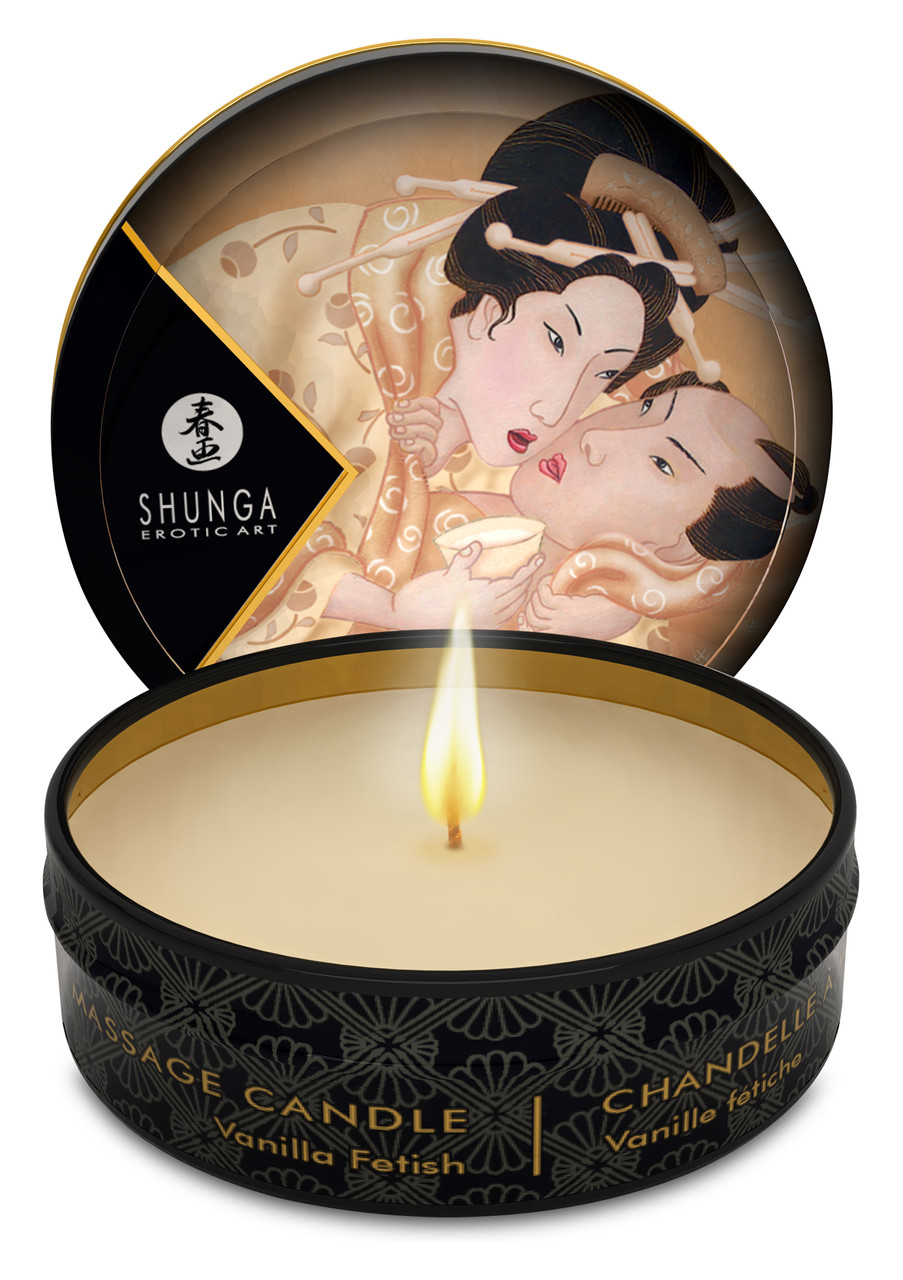 Массажная свеча Shunga Mini Massage Candle Chocolate Vanilla с запахом ванили   | Limon