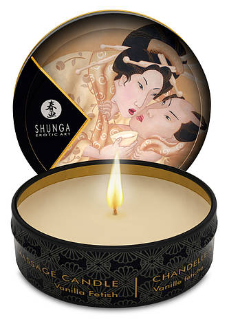 Массажная свеча Shunga Mini Massage Candle Chocolate Vanilla с запахом ванили | Limon, фото 2