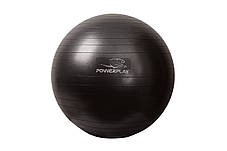 М'яч для фітнесу (фітбол) PowerPlay 4001 65 см Чорний + насос, фото 2