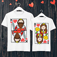 Парні футболки з принтом "Король і Дама", Push IT