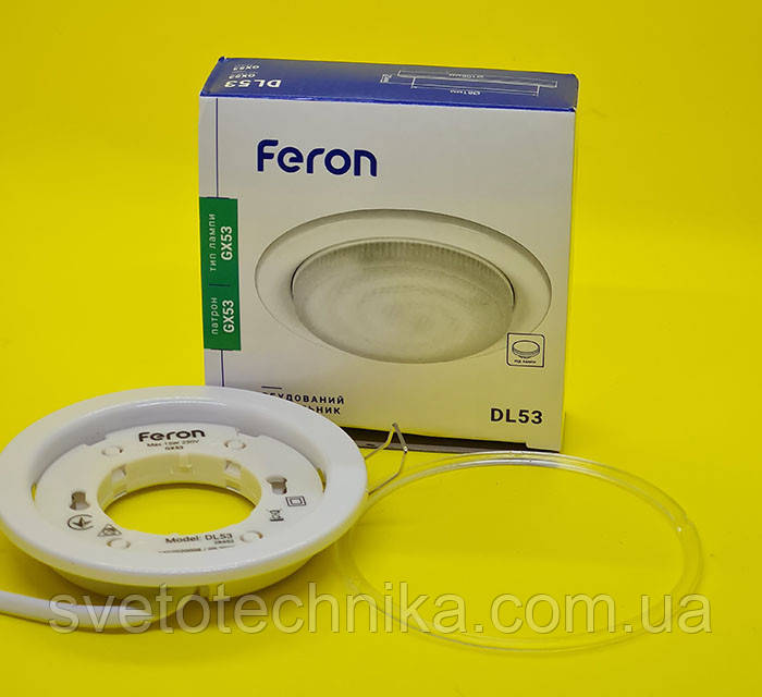 Вбудований світильник Feron DL53 GX53 MR16 білий