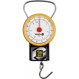 Ваги ручні підвісні пружинний (кантер) VOREL до 32 кг з рулеткою 1 м і циферблатом (Польща)