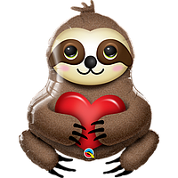 Q 39" Adorable Sloth. Шар фольгированный Ленивец. В УП