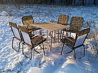 Меблі складані туристичні, набір для відпочинку на природі "Патріот ФП2Х+6" (2 стола + 6 крісел)