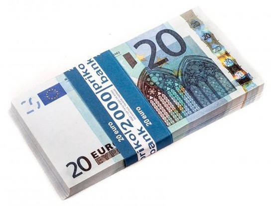 Топ продажів! Пачка грошей за 20 євро. Сувенірні гроші., фото 2