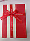 Червона подарункова коробочка з кришкою з великим бантом, фото 4