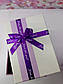 Подарункова коробочка бузкова  з кришкою з великим бантом, фото 2