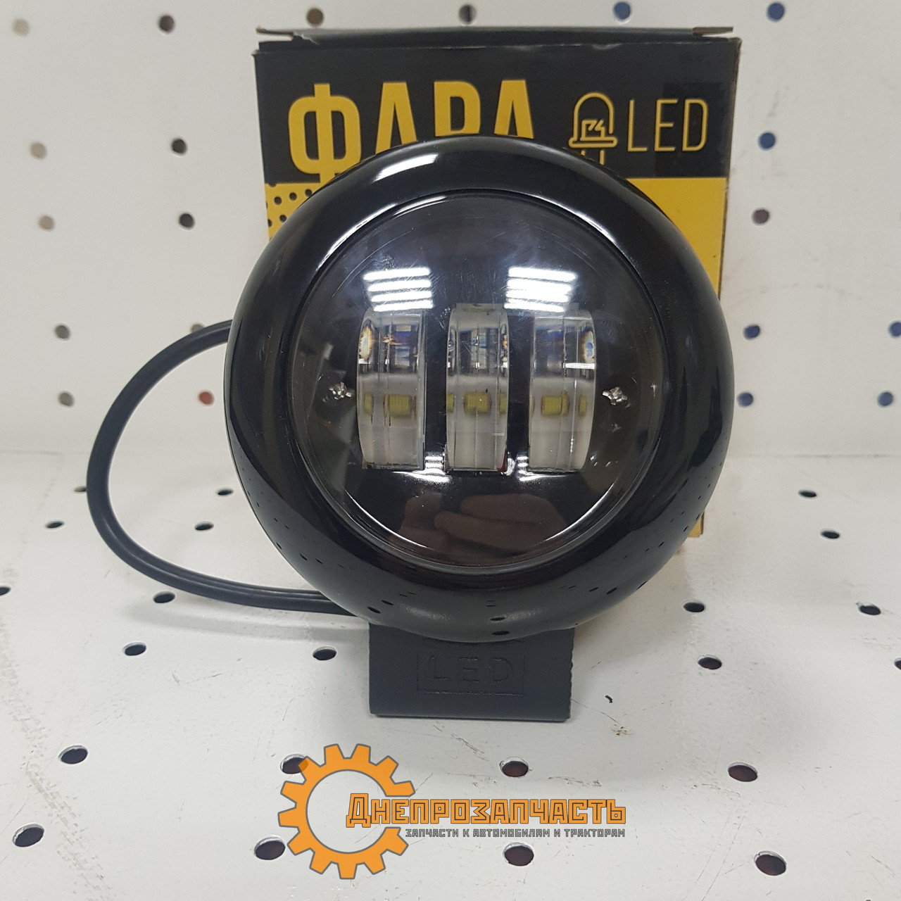 Фара LED кругла 30W (3 діоди) BLACK